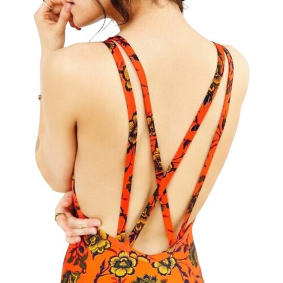 UO One-Piece Floral Swimsuit, Cross Bac Straps, Summer, Beach, Vacation, S - Picture 7 of 12